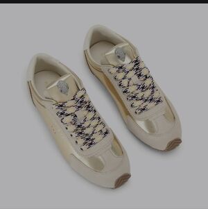 Women’s Neutral & Gold Casual Lace-Up Sneakers Kurt Geiger